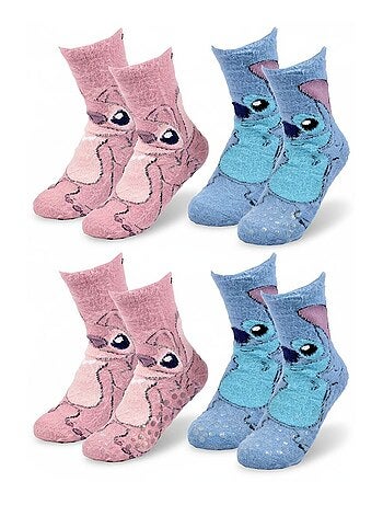 Pack de Chaussettes Antidérapantes Enfant LILO & STITCH (Lot de 4)
