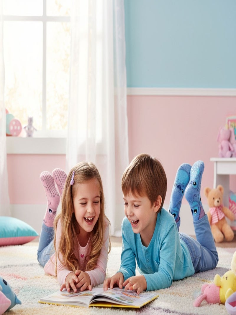 Pack de Chaussettes Antidérapantes Enfant LILO & STITCH (Lot de 4) Rose/Multicolore - Kiabi