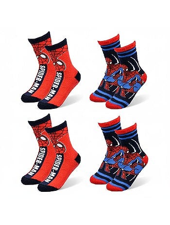 Pack de Chaussettes Antidérapantes Enfant MARVEL SPIDER-MAN (Lot de 4)