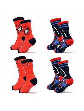 Pack de Chaussettes Antidérapantes Enfant MARVEL SPIDER-MAN (Lot de 4)