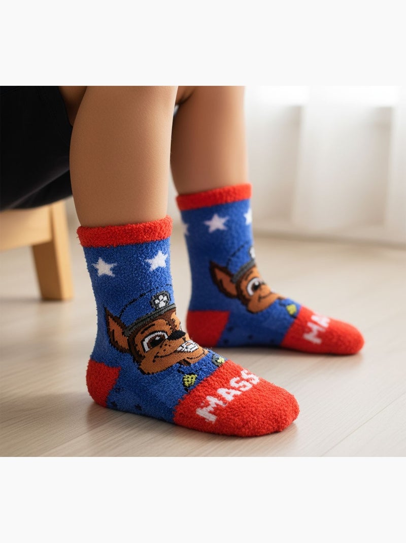 Pack de Chaussettes Antidérapantes Enfant PAT PATROUILLE (Lot de 4) Bleu Rouge - Kiabi