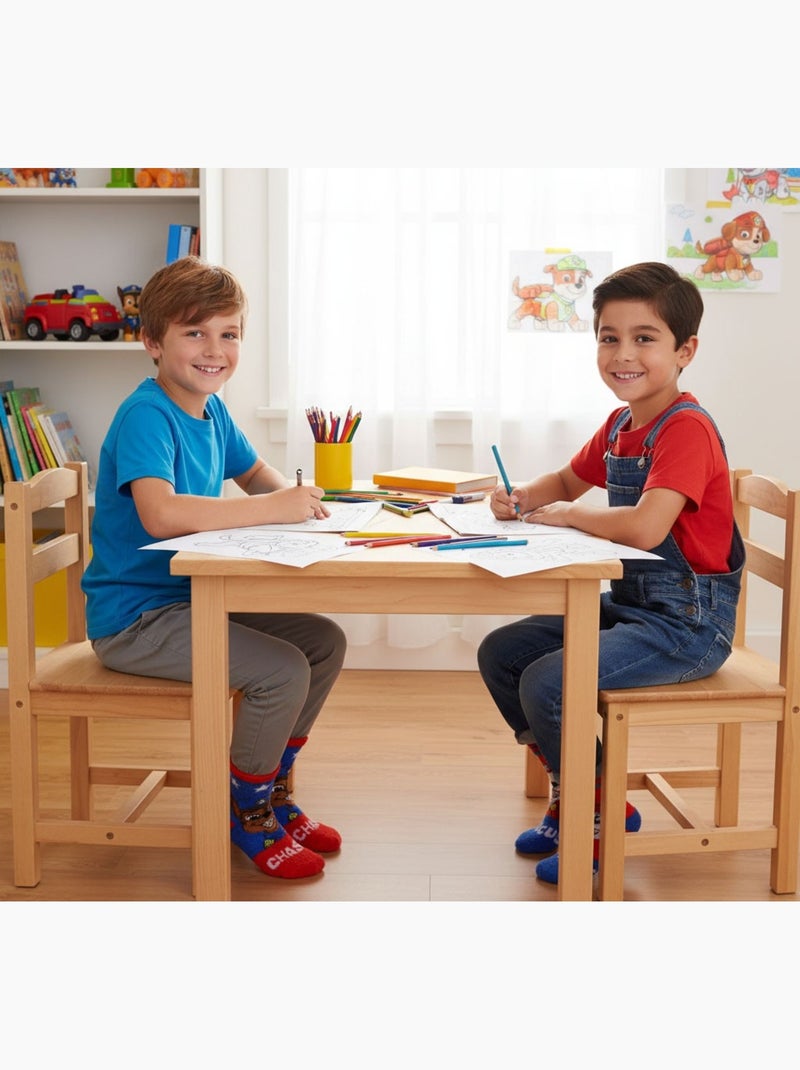 Pack de Chaussettes Antidérapantes Enfant PAT PATROUILLE (Lot de 4) Bleu Rouge - Kiabi