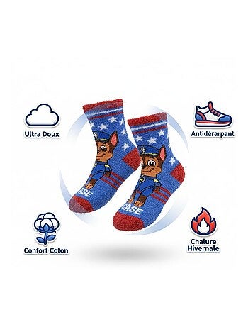 Pack de Chaussettes Antidérapantes Enfant PAT PATROUILLE (Lot de 4)