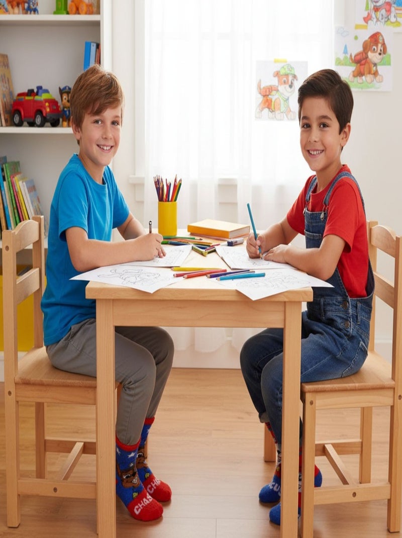 Pack de Chaussettes Antidérapantes Enfant PAT PATROUILLE (Lot de 4) Gris Rouge - Kiabi