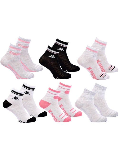 Pack de Chaussettes Femme Quarter KAPPA (Lot de 6) - Kiabi Pack de Chaussettes Femme Quarter KAPPA (Lot de 6) - Kiabi