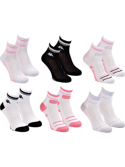 Pack de Chaussettes Femme Quarter KAPPA (Lot de 6) - Kiabi Pack de Chaussettes Femme Quarter KAPPA (Lot de 6) - Kiabi