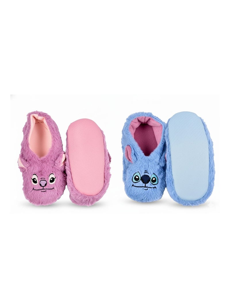Pack de Chaussons Antidérapants Enfant LILO & STITCH (Lot de 2) Bleu Mauve - Kiabi