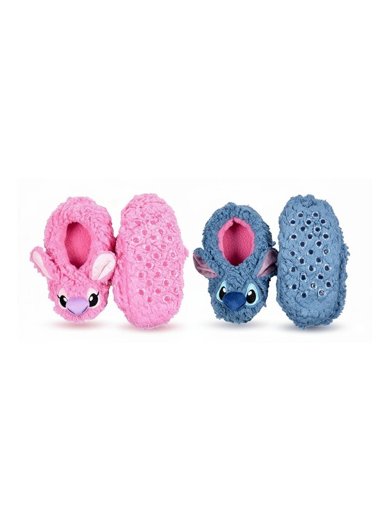 Pack de Chaussons Antidérapants Enfant LILO & STITCH (Lot de 2) Bleu Rose - Kiabi