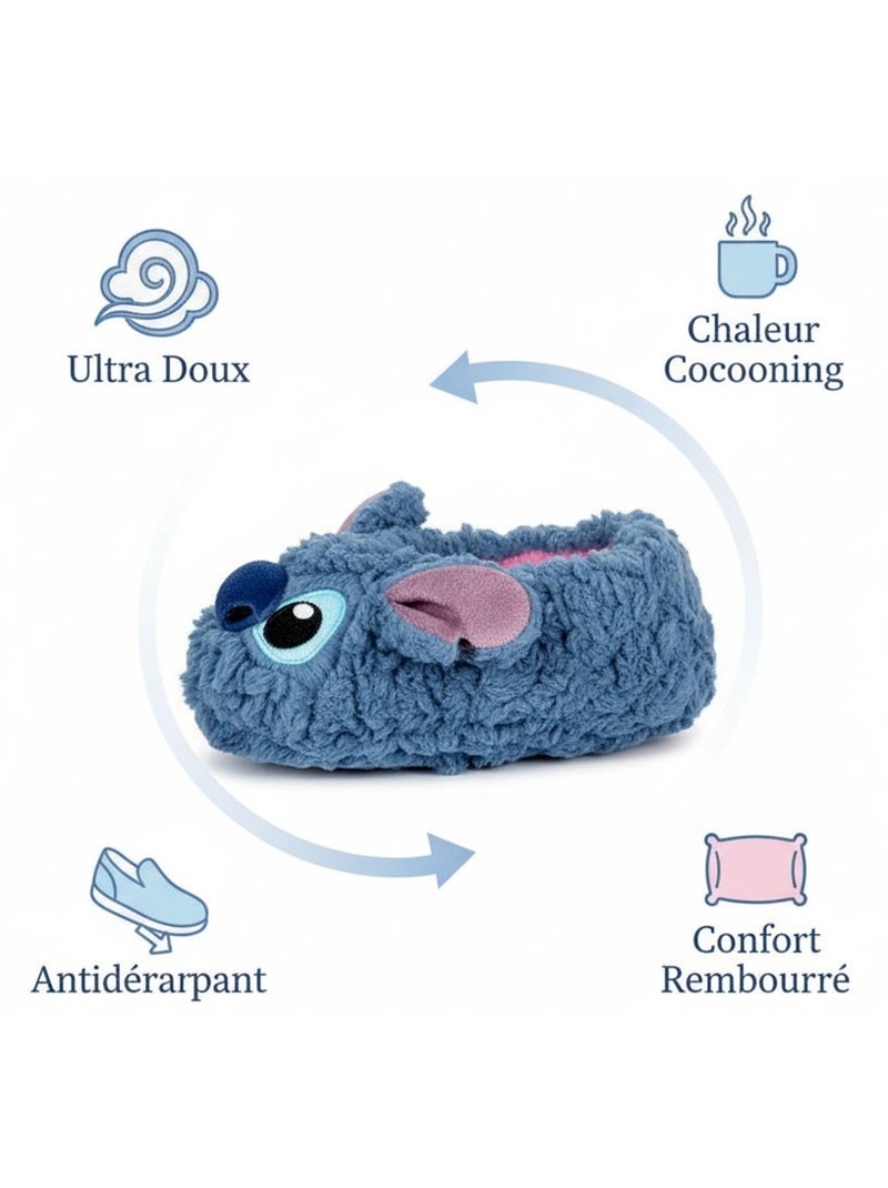Pack de Chaussons Antidérapants Enfant LILO & STITCH (Lot de 2) Bleu Rose - Kiabi