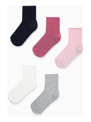 Pack de cinq chaussettes flexible, finition ondulée ESSENTIALS LINE