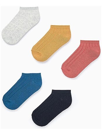 Pack de cinq chaussettes flexible/ nervuré MOTORCITY