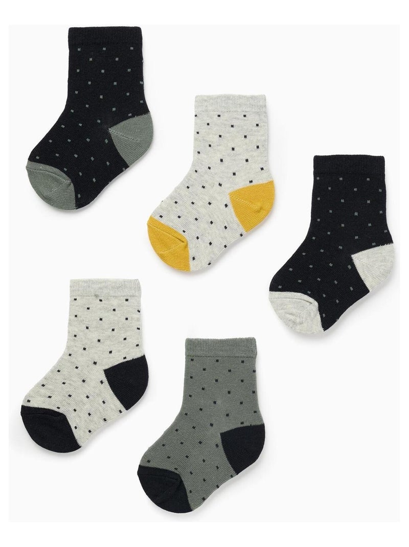 Pack de cinq chaussettes pois NOVEAUX NATURE Multicolore - Kiabi