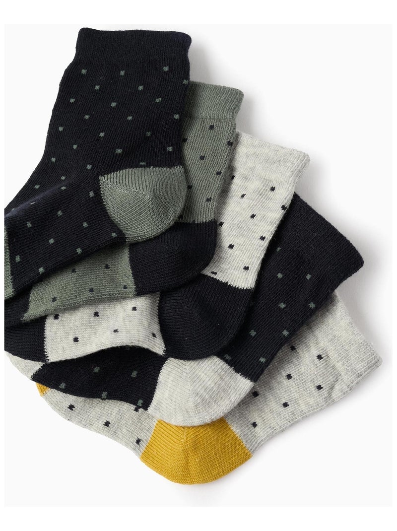 Pack de cinq chaussettes pois NOVEAUX NATURE Multicolore - Kiabi