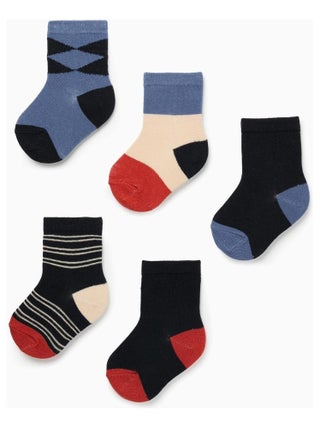 Pack de cinq chaussettes rayures/rhombes FRENCH CONNECTION