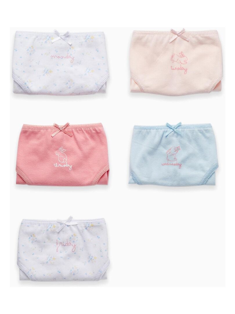 Pack De 12 Culottes Fille – Mode Sophia – Coton Multicolore – Taille M – Cendrillon