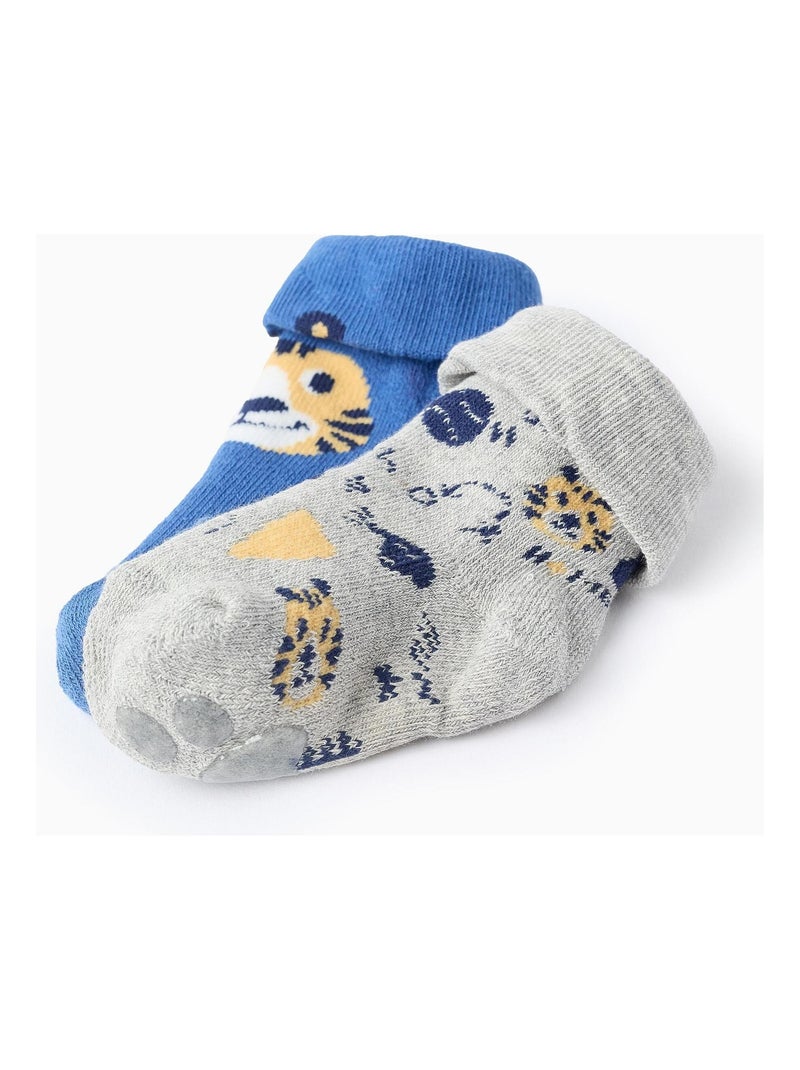 Pack de deux antislip socks night antidérapant, thème tigre ALL STARS COLLEGE Multicolore - Kiabi