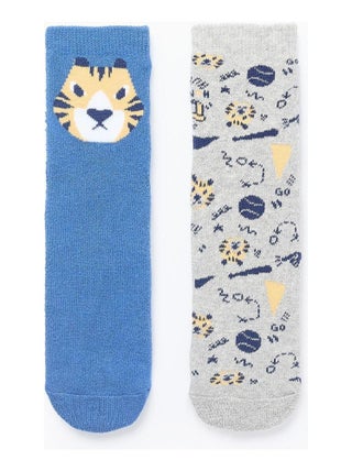 Pack de deux antislip socks night antidérapant, thème tigre ALL STARS COLLEGE