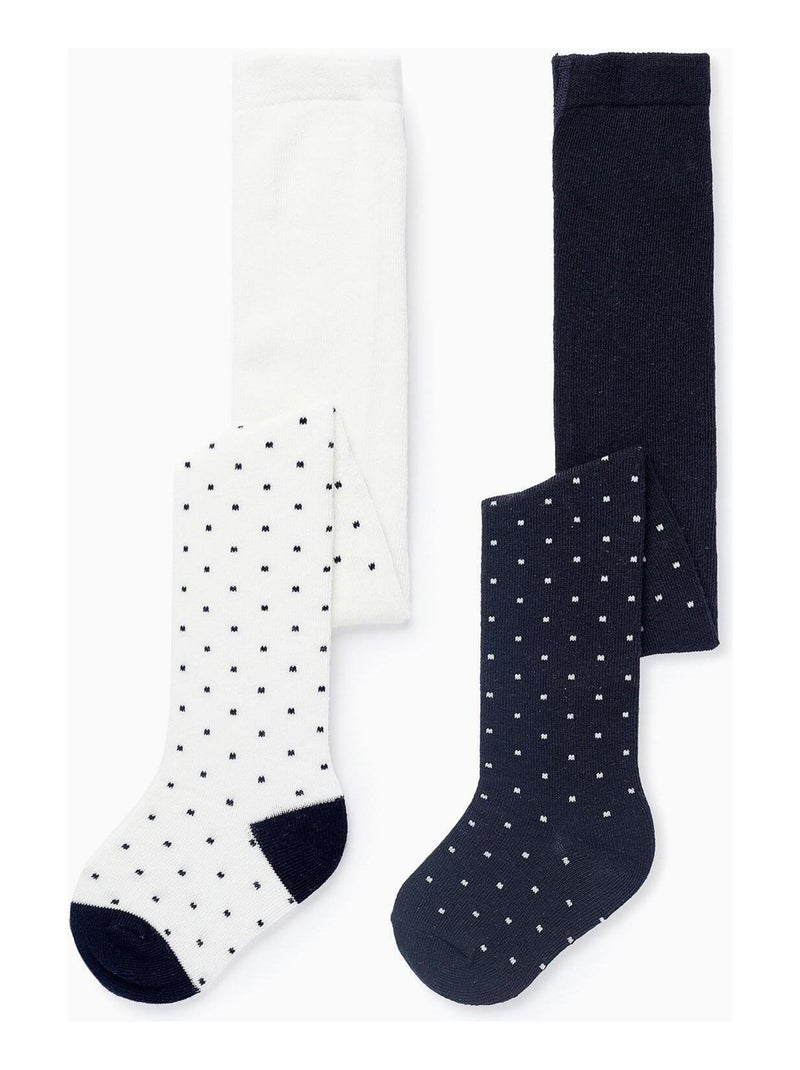 Pack de deux collant à pois, flexible OLYMPIA Multicolore - Kiabi