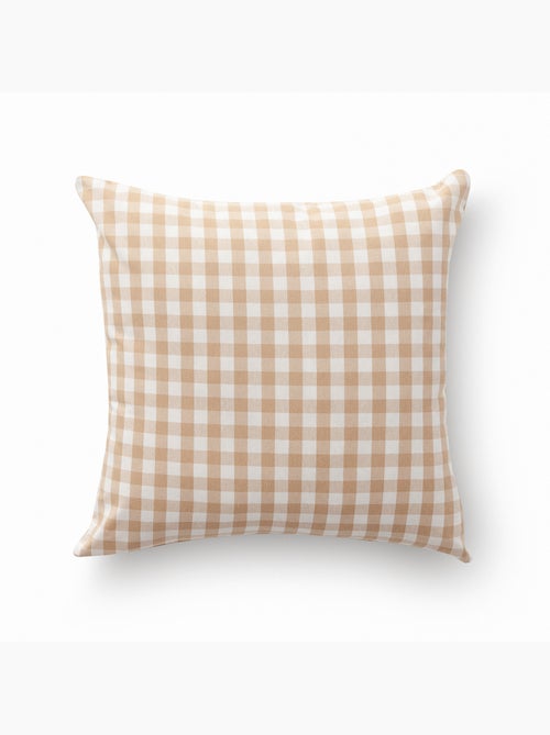 Pack de deux housses de coussin à carreaux vichy, en tissu imperméable -  Gamusi. - Kiabi