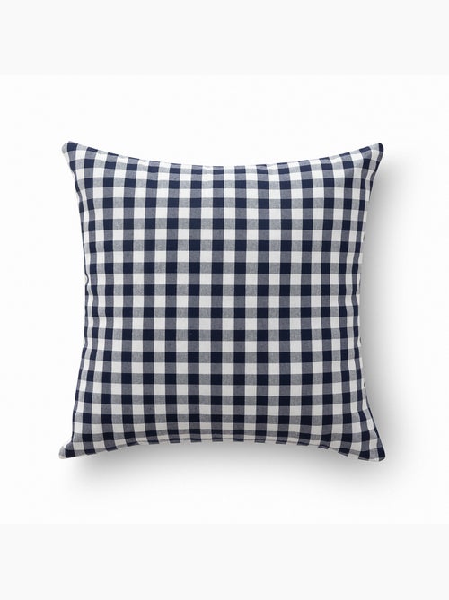 Pack de deux housses de coussin à carreaux vichy, en tissu imperméable -  Gamusi. - Kiabi