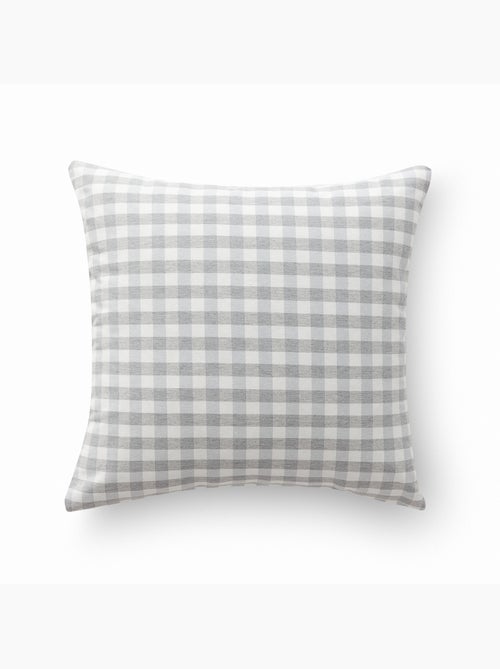 Pack de deux housses de coussin à carreaux vichy, en tissu imperméable -  Gamusi. - Kiabi