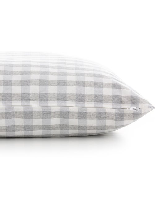 Pack de deux housses de coussin à carreaux vichy, en tissu imperméable -  Gamusi. - Kiabi