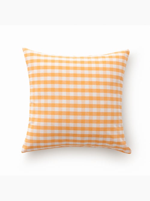 Pack de deux housses de coussin à carreaux vichy, en tissu imperméable -  Gamusi. - Kiabi