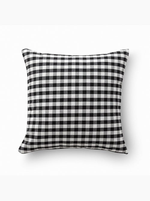 Pack de deux housses de coussin à carreaux vichy, en tissu imperméable -  Gamusi. - Kiabi