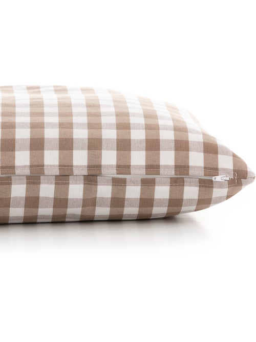 Pack de deux housses de coussin à carreaux vichy, en tissu imperméable -  Gamusi. - Kiabi