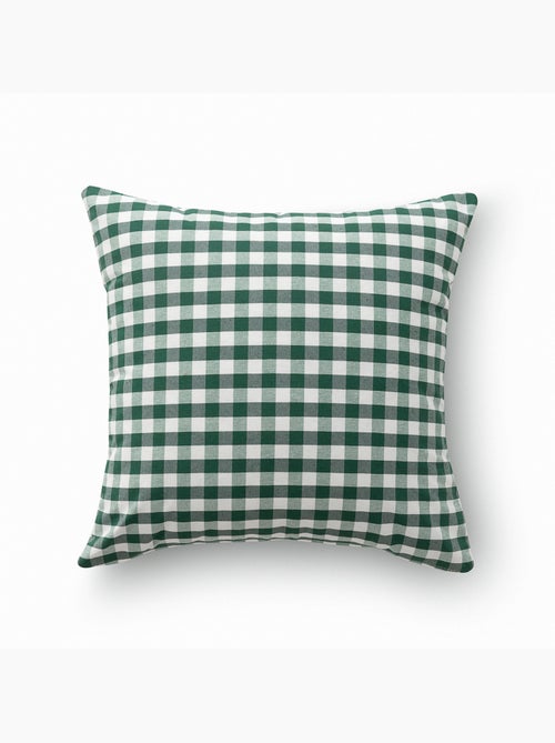 Pack de deux housses de coussin à carreaux vichy, en tissu imperméable -  Gamusi. - Kiabi