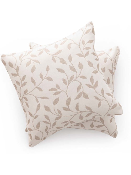 Pack de deux housses de coussin avec motif géométrique, tissu en fil teint -  Gamusi. - Kiabi