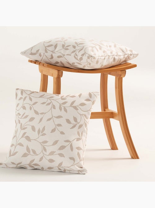 Pack de deux housses de coussin avec motif géométrique, tissu en fil teint -  Gamusi. - Kiabi