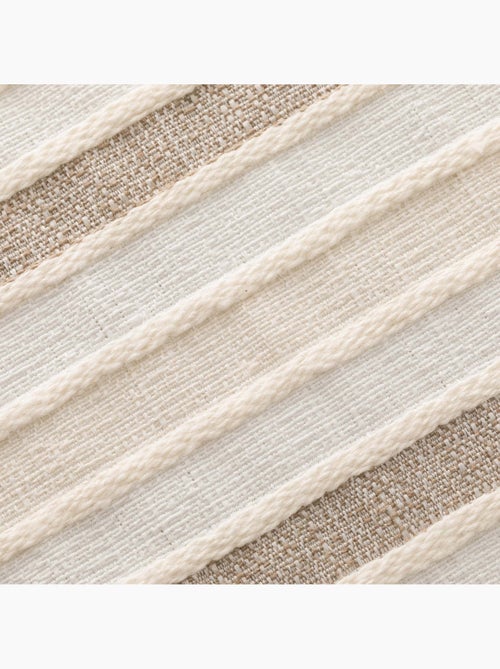 Pack de deux housses de coussin avec motif géométrique, tissu en fil teint -  Gamusi. - Kiabi