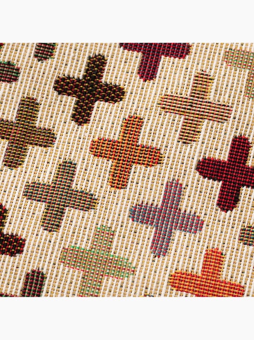 Pack de deux housses de coussin avec motif géométrique, tissu en fil teint -  Gamusi. - Kiabi