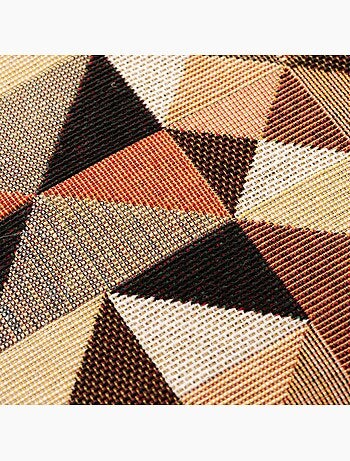 Pack de deux housses de coussin avec motif géométrique, tissu en fil teint - Gamusi.