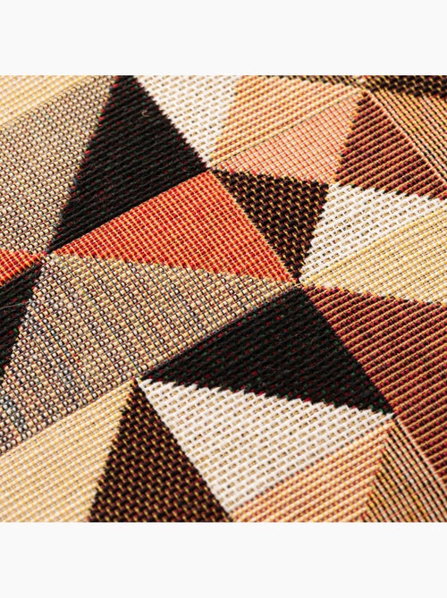Pack de deux housses de coussin avec motif géométrique, tissu en fil teint -  Gamusi. - Kiabi