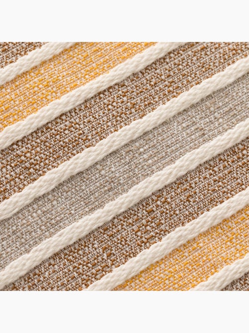 Pack de deux housses de coussin avec motif géométrique, tissu en fil teint -  Gamusi. - Kiabi