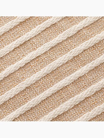 Pack de deux housses de coussin chiné à rayures, tissu en relief bicolore - Gamusi.