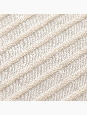 Pack de deux housses de coussin chiné à rayures, tissu en relief bicolore - Gamusi.