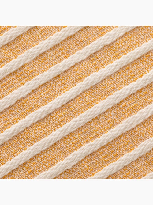 Pack de deux housses de coussin chiné à rayures, tissu en relief bicolore -  Gamusi. - Kiabi