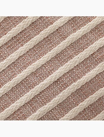 Pack de deux housses de coussin chiné à rayures, tissu en relief bicolore - Gamusi.