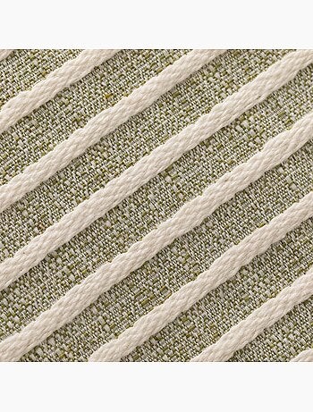 Pack de deux housses de coussin chiné à rayures, tissu en relief bicolore.