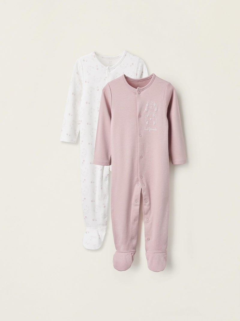 Pack de deux pyjama 100% coton, avec impression CUTE FOREST Multicolore - Kiabi