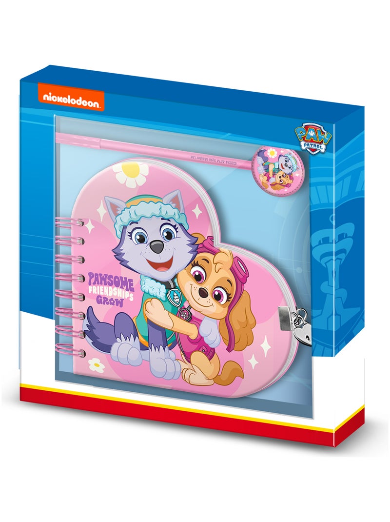 Pack de Journal Cœur + Stylo - La Pat' Patrouille Friendship - Rose - Taille Unique Rose - Kiabi