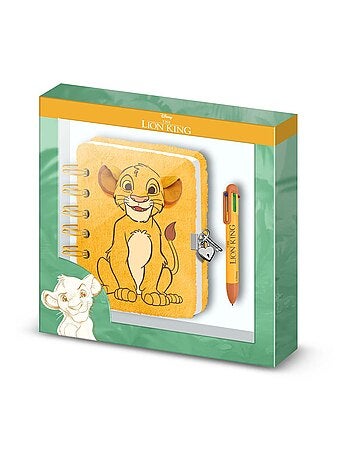 Pack de Journal Plush + Stylo - Disney Roi Lion Sit - Jaune - Taille Unique