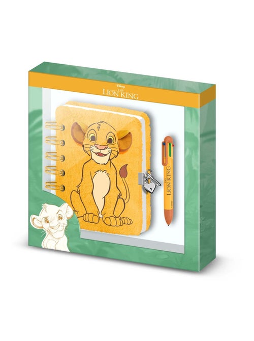 Pack de Journal Plush + Stylo - Disney Roi Lion Sit - Jaune - Taille Unique - Kiabi