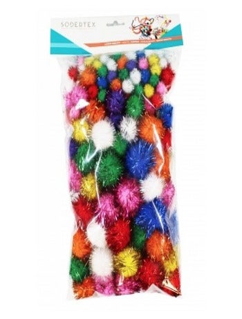 Pack De Pompons Metallises