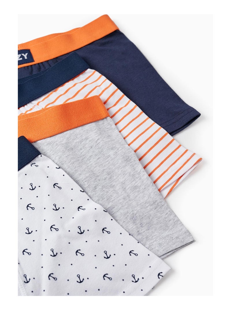 Pack de quatre boxers pour garçon manches courtes ESSENTIALS LINE Multicolore - Kiabi