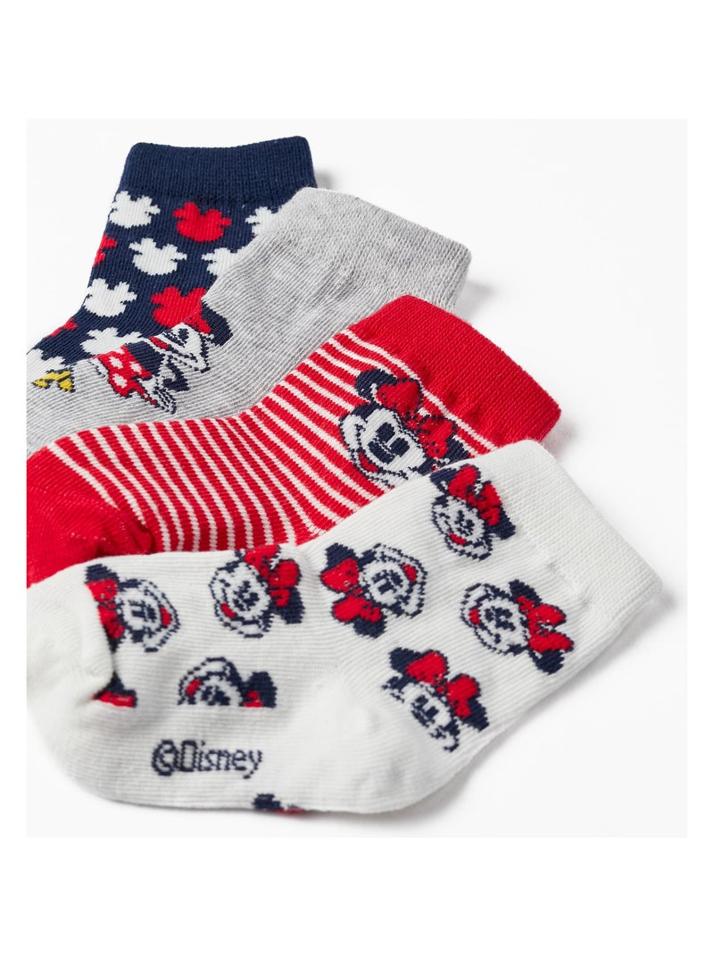 Pack de quatre paires de chaussettes Disney pour bébé fille MINNIE Multicolore - Kiabi