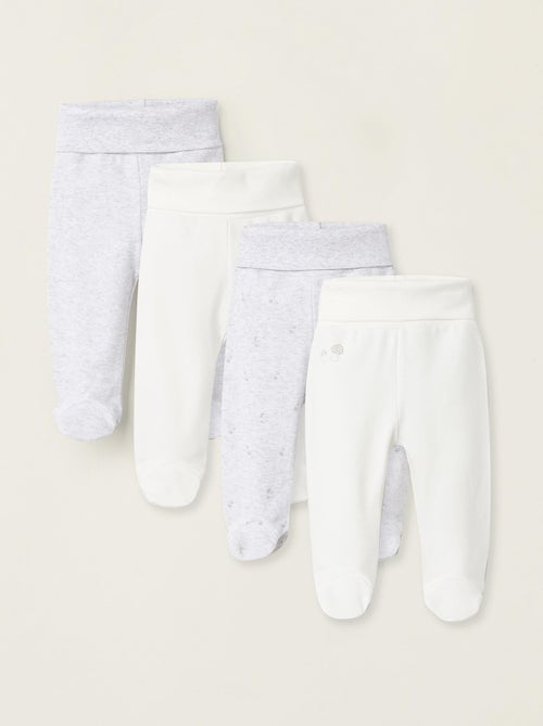 Pack de quatre pantalon 100% coton, ceinture extra confortable CUTE FOREST - Kiabi